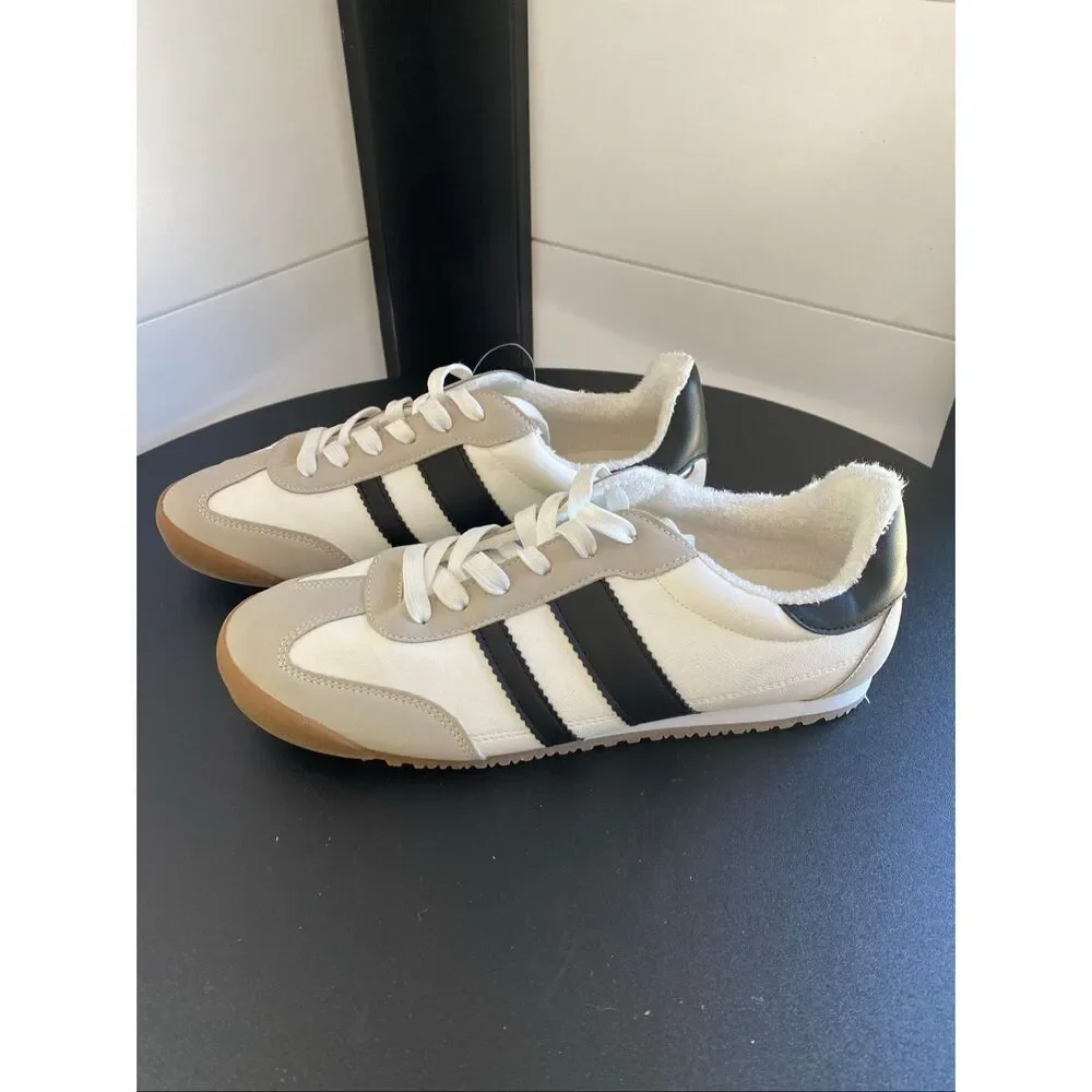 DV by Dolce Vita Revie Women's Lace-Up Sneaker Shoes (Size 9.5) Black/White
